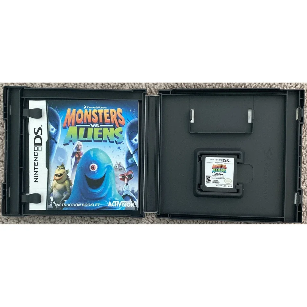 MONSTERS VS ALIENS‎ kids game complete in case w/ manual - Nintendo DS or 3DS